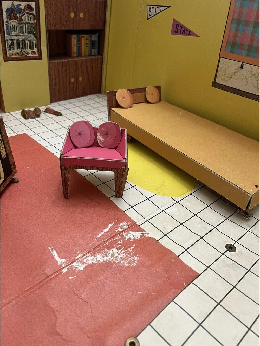 VTG 1962 Barbie Dream House With Original Furniture and Accessories